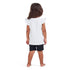 Girls summer pajama set Flamingo t-shirt + Black shorts